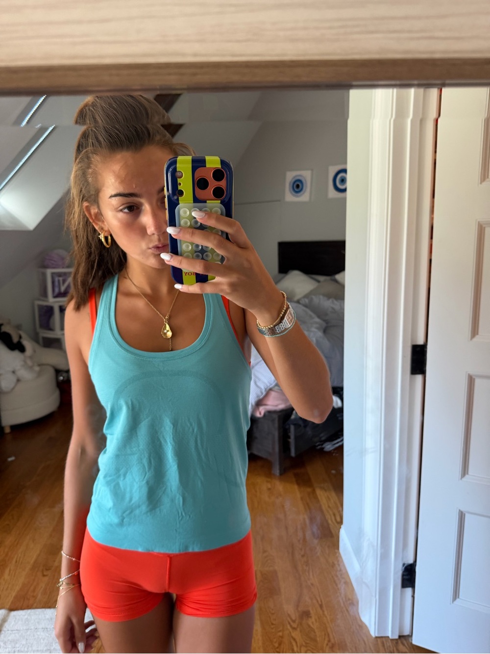 Lululemon Aqua Racerback Tank Top